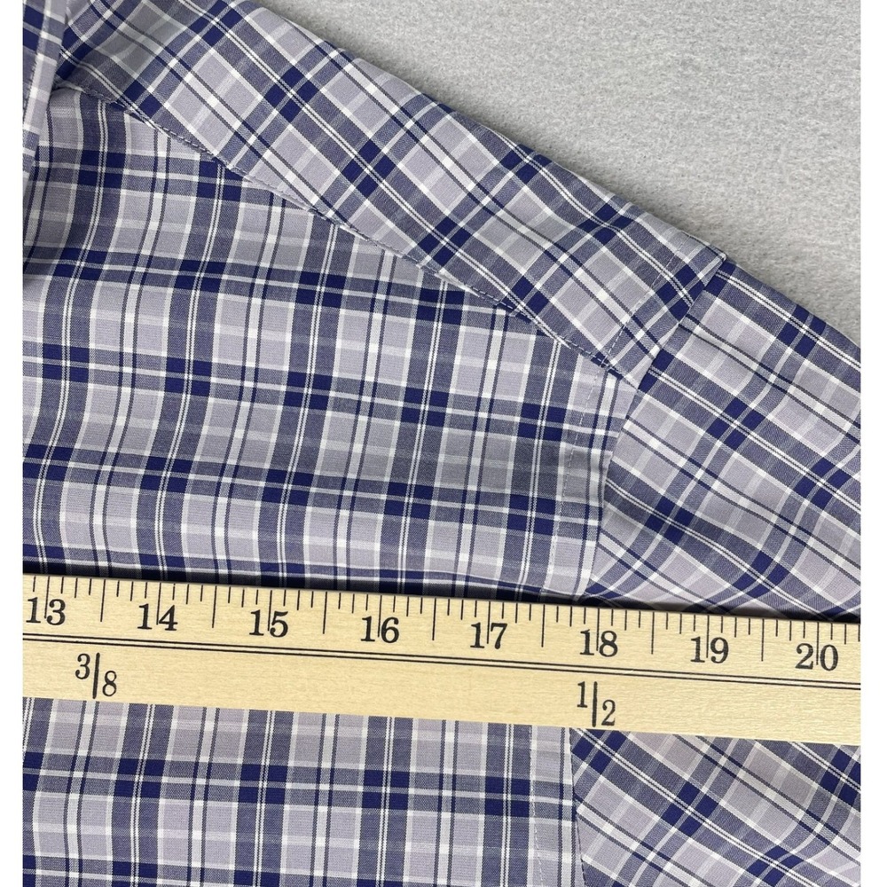 Jos. A. Bank Shirt Mens L Traveler Travel Tech Plaid Tailored Fit Stretch - Picture 5 of 9